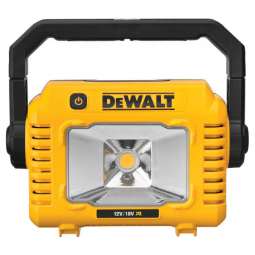 Projecteur Dewalt de chantier ou d'atelier - compact et portable sans fil jusqu'à 2000 lumens compatible avec les batteries Dewalt XR 12 volts et 18 Volts et XR FLEXVOLT 54 Volts | DCL077-XJ