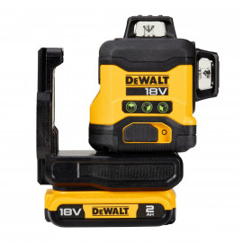 Niveau laser multilignes Dewalt 3 x 360° compact - XR - sans fil - 18 Volts - 2Ah li-ion - faisceau vert | DCLE34031D1-QW