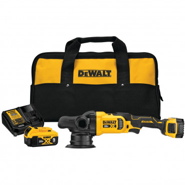 Polisseuse orbitale Dewalt - XR - sans fil - 18 Volts - 5Ah li-ion brushless - diamètre 125mm | DCM848P2-QW