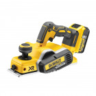 Image du produit : Rabot Dewalt - XR - sans fil - 18 Volts - 5Ah li-ion brushless - 2 batteries Dewalt - coffret TSTAK | DCP580P2-QW