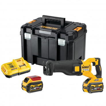 Scie sabre Dewalt 2.0 - XR - sans fil - Flexvolt 54 Volts - 2 batteries Dewalt 2Ah li-ion brushless | DCS389T2-QW