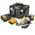 Image du produit : Scie circulaire Dewalt 165mm - XR - sans fil - 18 Volts - 2 batteries Dewalt 5Ah | DCS565P2-QW