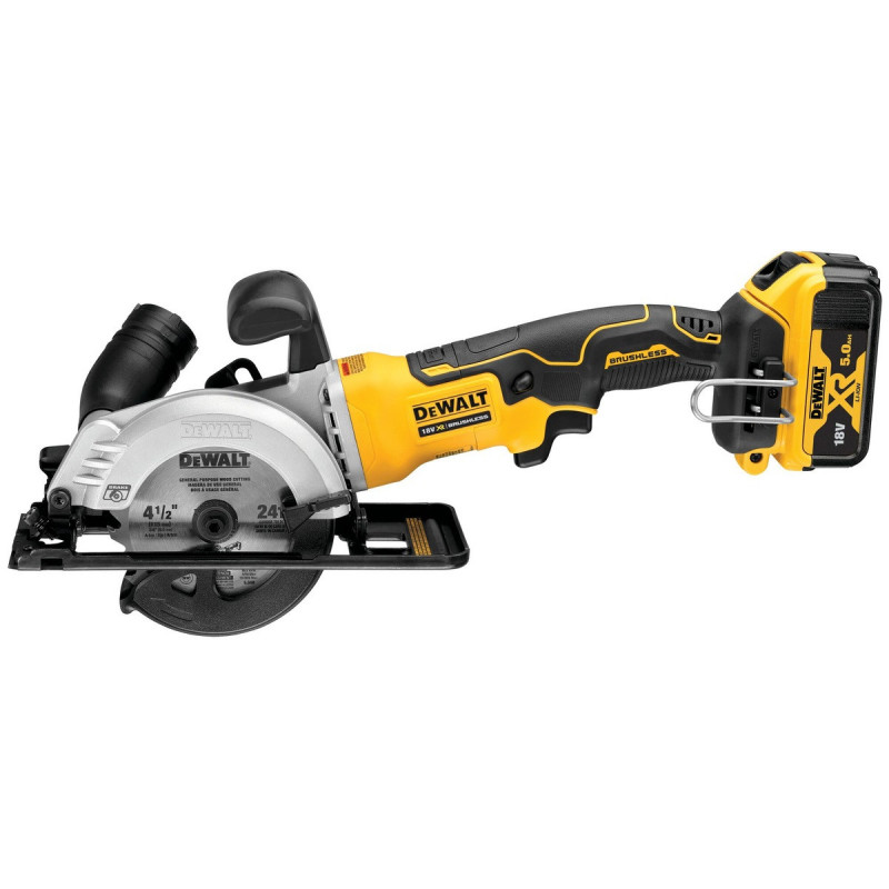 Scie circulaire Dewalt - XR - sans fil - 18 Volts - 5Ah li-ion brushless 115mm | DCS571P2-QW