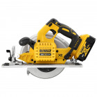 Image du produit : Scie circulaire Dewalt - XR - sans fil - 18 Volts - 5Ah li-ion brushless 184mm compatible rail de guidage | DCS572P2-QW