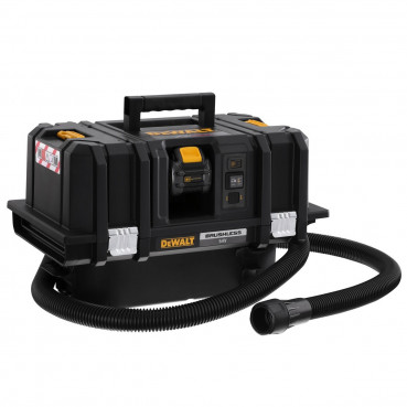 Aspirateur Dewalt TSTAK - XR - sans fil - Flexvolt 54 Volts - 2Ah li-ion brushless eau et poussières classe M | DCV586MT2-QW