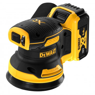 Ponceuse excentrique Dewalt - XR - sans fil - 18 Volts - 125mm 2 x 5Ah li-ion brushless | DCW210P2-QW