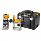 Image du produit : Affleureuse et défonceuse Dewalt - XR - sans fil - 18 Volts - 8mm (1/4") brushless - coffret TSTAK | DCW604NT-XJ