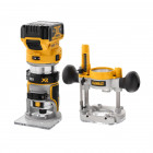 Image du produit : Affleureuse et défonceuse Dewalt - XR - sans fil - 18 Volts - 8mm (1/4") 2 x 5Ah li-ion brushless | DCW604P2-QW