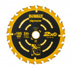 Image du produit : Lame Dewalt pour scie circulaire portative extrême, 165 x 20mm - 24 dents | DT10300-QZ