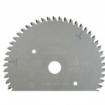 Lame Dewalt pour scie circulaire plongeante extrême workshop, 165 x 20mm - 54 dents | DT1088-QZ