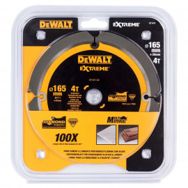 Lame Dewalt pour scie circulaire portative denture diamant, 165 x 20mm - 4 dents | DT1471-QZ