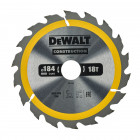 Image du produit : Lame Dewalt pour scie circulaire portative construction 184 x 30mm - 18 dents | DT1941-QZ