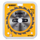 Image du produit : Lame Dewalt pour scie circulaire portative construction 184 x 30mm - 18 dents | DT1941-QZ