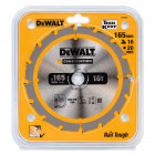 Image du produit : Lame Dewalt pour scie circulaire sans fil construction 165 x 20mm - 16 dents | DT1948-QZ