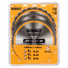 Image du produit : Coffret plastique de 3 lames Dewalt construction pour scie circulaire stationnaires : dT1958, dT1959, dT1960 | DT1964-QZ