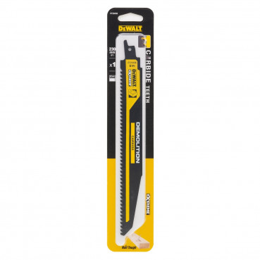 Lame Dewalt Dewalt pour scie sabre carbure 230mm bois avec clous 6TPI 1pk | DT20439-QZ