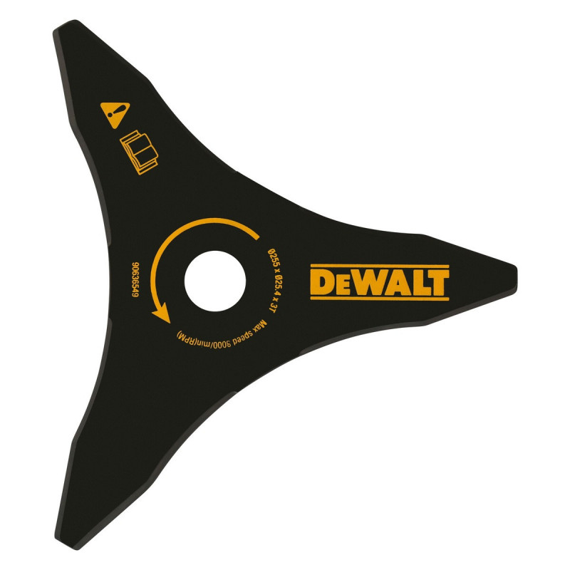 Lame Dewalt couteau à herbe 3 dents 250mm pour débroussailleuse | DT20653-QZ