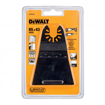 Lame Dewalt 65 x 43mm BIM large pour découpeur ponceur, outil multifonctions (multi-cutter) | DT20705-QZ