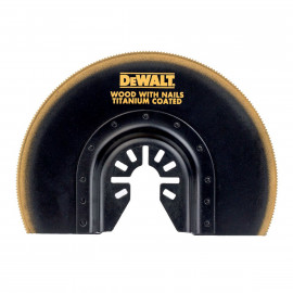 Lame Dewalt diamètre 100mm titanium semi circulaire moyeu déporté pour découpeur ponceur, outil multifonctions (multi-cutter) | DT20711-QZ