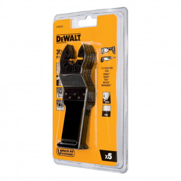 Jeu de 5 lames Dewalt 30 x 43mm BIM pour la coupe rapide pour découpeur ponceur, outil multifonctions (multi-cutter) | DT20725-QZ