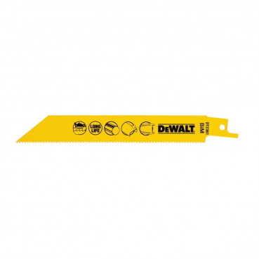 Lame Dewalt pour scie sabre BIM pour la coupe du métal 152mm profondeur inférieur 8mm | DT2361-QZ