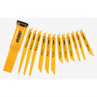 Coffret Dewalt de 12 lames Dewalt pour scie sabre | DT2445-QZ