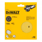 Image du produit : Disque abrasif velcro pour ponceuse excentrique Grain 180 - 6 trous diamètre 150mm Dewalt | DT3126-QZ