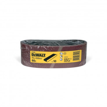 Papier à ponçer - abrasif pour ponceuse à bande - multi-usages pour bois, peinture, métal Grain 60 - 75 x 533mm Dewalt | DT3302-QZ