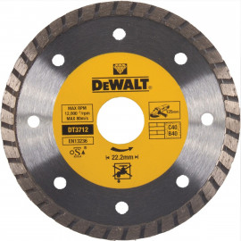 Disque diamant turbo pour matériaux de construction/béton 125 x 22.2mm Dewalt | DT3712-QZ