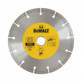 Disque diamant fritté segmenté pour matériaux de construction/béton 180 x 22.2mm Dewalt | DT3721-QZ