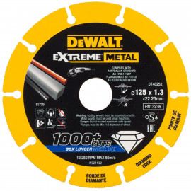 Disque diamant extrême métal 125 x 22.23 x 1.3mm Dewalt | DT40252-QZ