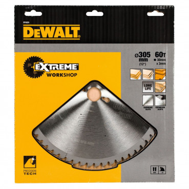 Lame Dewalt pour scie circulaire stationnaire extrême workshop 305 x 30mm - 60 dents | DT4331-QZ