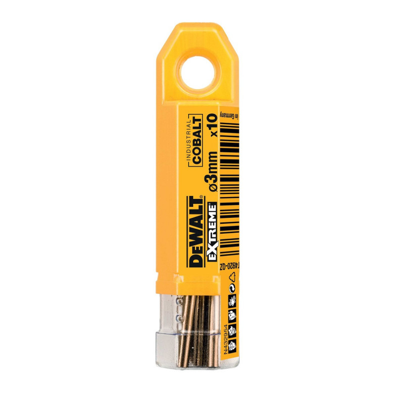 Foret métal hss-co extrême 10 pièces 3 x 33 x 61mm Dewalt | DT4920-QZ