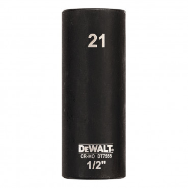 Douilles Impact à chocs diamètre 21mm 1/2" Dewalt | DT7555-QZ