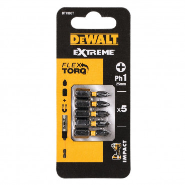 Embout de vissage impact torsion 25mm PH1 Dewalt | DT7993T-QZ