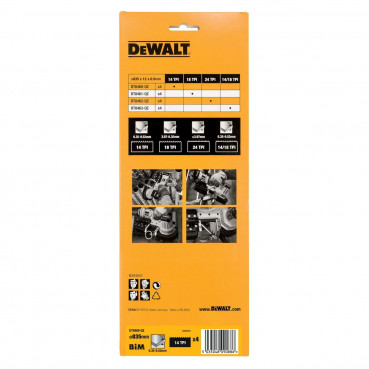 Lame Dewalt pour scie à ruban 18 Volts - dcs371n 14TPI. pour coupe rapide de 6,35 à 9,5mm largeur 12mm | DT8460-QZ