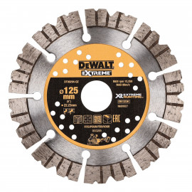 Disque diamant Dewalt diamètre 125mm x 22mm - pour rainureuse et outils sans fil - Haute qualité et durée de vie extrême | DT90294-QZ