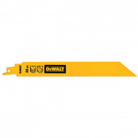 Lame Dewalt 228mm - 14TPI pour scie sabre (récipro) BIM pour la coupe du métal épais | DT90387-QZ