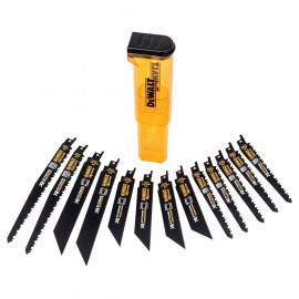 Coffret Dewalt de 13 lames Dewalt de scie sabre - XR - sans fil - runtime pour la coupe du bois et du métal 152-230mm | DT99550-QZ