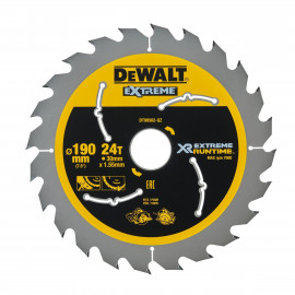 Lame Dewalt pour scie circulaire sans fil - XR - sans fil - runtime - 190 x 30mm - 24 dents | DT99562-QZ