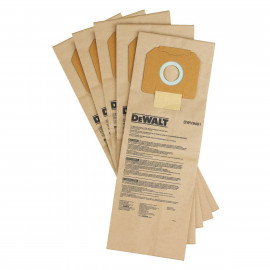 5 sacs d’aspirateur en papier Dewalt | DWV9401-XJ