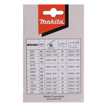 CHAINE TRONC 90PX 35cm 52MAIL - 3/8" Makita | 191H02-6