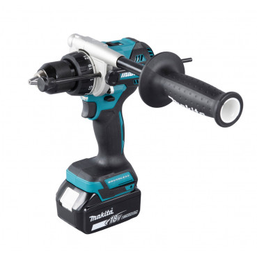 Perceuse visseuse Makita | percussion LXT 18 Volts - sans fil Lithium (Li-Ion) - 5 Ah - Ø 13mm - poids 2,7kg | DHP486RTJ