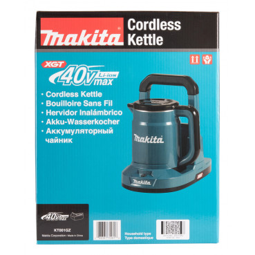 Bouilloire XGT 40 Volts MAX - sans fil Lithium (Li-Ion) - (Produit seul) - réservoir 0,8 litres Makita | KT001GZ