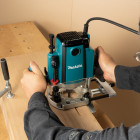 Image du produit : Défonceuse Makita 12 / 12,7mm - 1 850 Watts - 1850 Watts - capacité de plongée 0 - 70mm - pince diamètre 12mm - poids 6,2kg | RP1802XJ