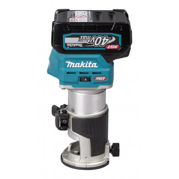 Affleureuse-défonceuse Makita XGT 6 et 8mm - 40 Volts MAX - sans fil Lithium (Li-Ion) - 4 Ah - poids 2,2kg - capacité de plongée 0 - 40mm - pince diamètre 6 / 8mm | RT001GM208