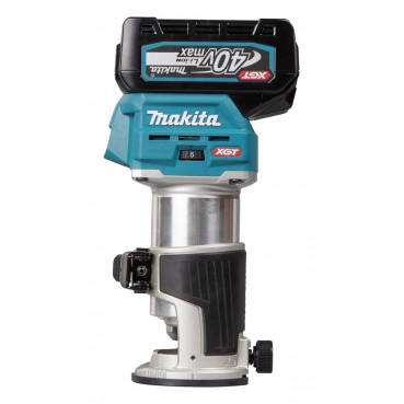 Affleureuse-défonceuse Makita XGT 6 et 8mm - 40 Volts MAX - sans fil Lithium (Li-Ion) - (Produit seul) - poids 2,2kg - capacité de plongée 0 - 40mm - pince diamètre 6 / 8mm | RT001GZ16