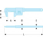 Image du produit : Clé à crémaillère - 60mm - longueur 230mm - clé anglaise Facom | 105.230