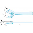 Image du produit : Clé à molette Facom ADF - ouverture 24mm - longueur 200mm outillage Facom antidéflagrant, antimagnétique | 113A.8SR