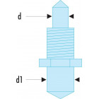 Image du produit : Jeu de 2 ergots de rechange pour clés 117.B - diamètre 2.5mm - 4mm x Facom | 117.E1